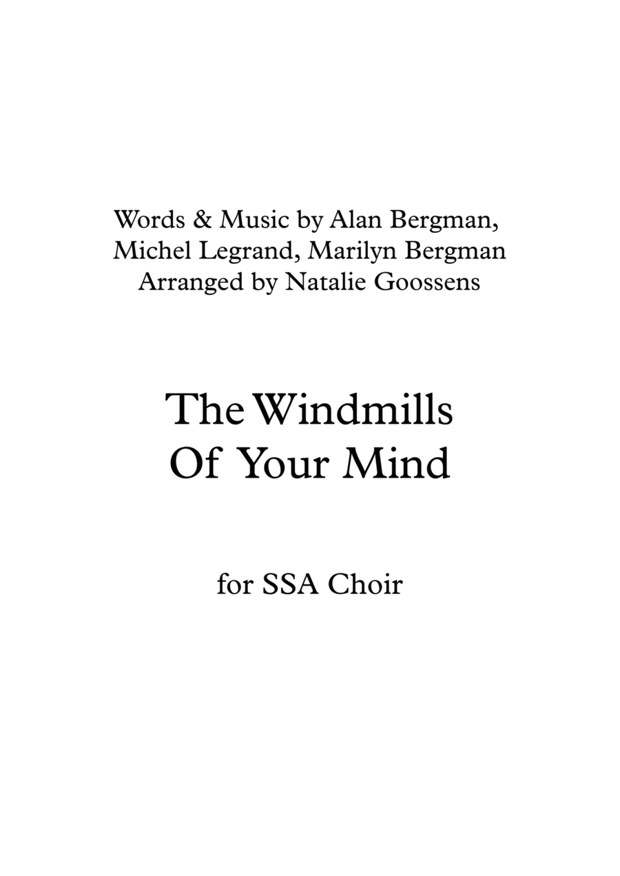 The Windmills Of Your Mind SSA scores gallery preview page 1