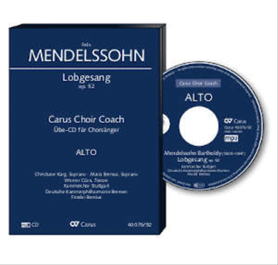 Mendelssohn: Hymn of Praise. Carus Choir Coach - Alto SSAATB scores gallery preview page 1