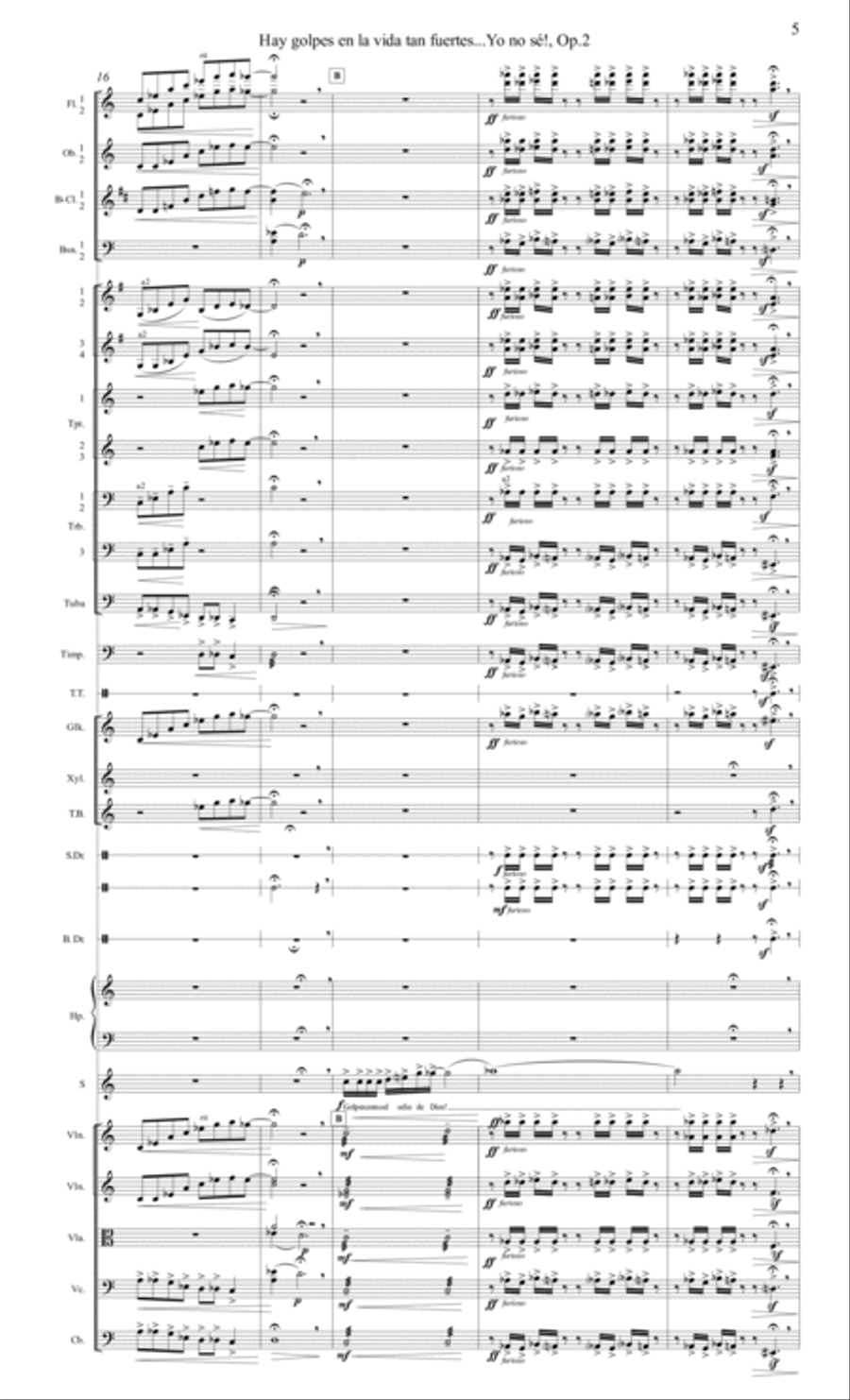 There are Blows in Life, So Powerful...I Don't Know Op. 2b (Orchestral version) Full Orchestra scores gallery preview page 5