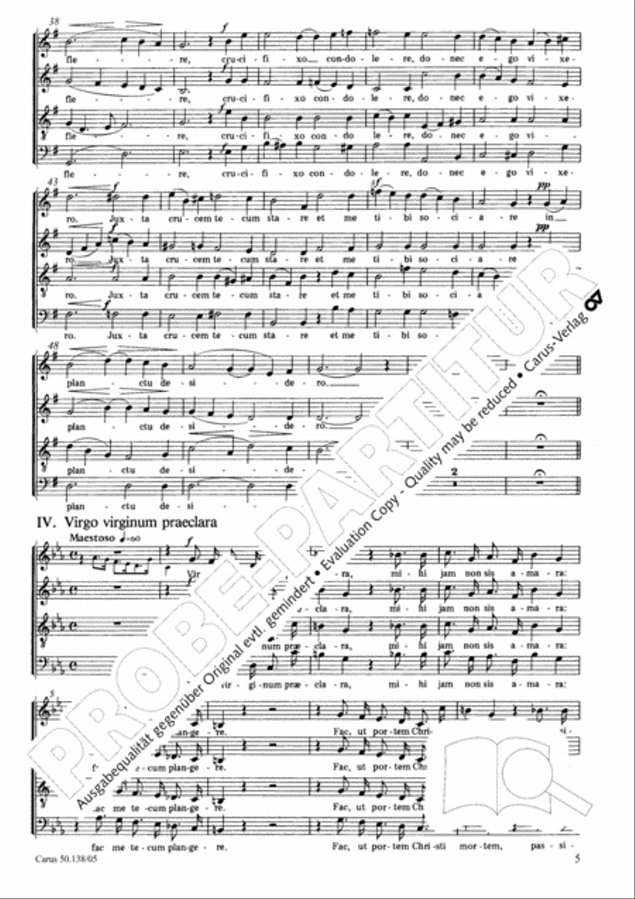 Stabat Mater in G minor 4-Part scores gallery preview page 6