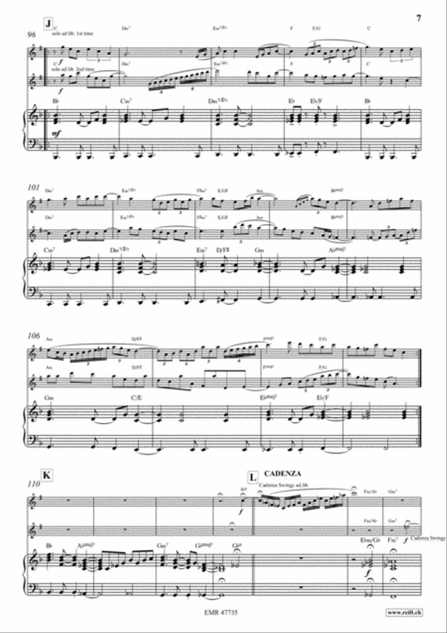 Jazzy Concerto Tenor Saxophone scores gallery preview page 7