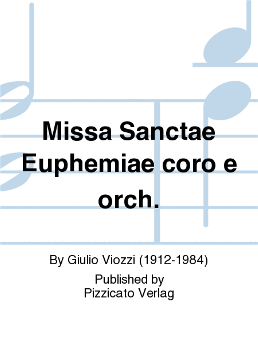 Missa Sanctae Euphemiae coro e orch. Set of Parts scores gallery preview page 1