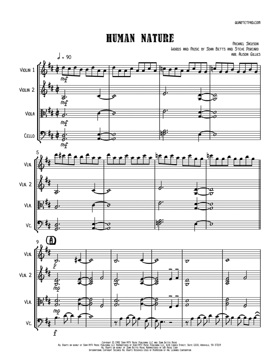 Human Nature Human Nature String Trio scores gallery preview page 1