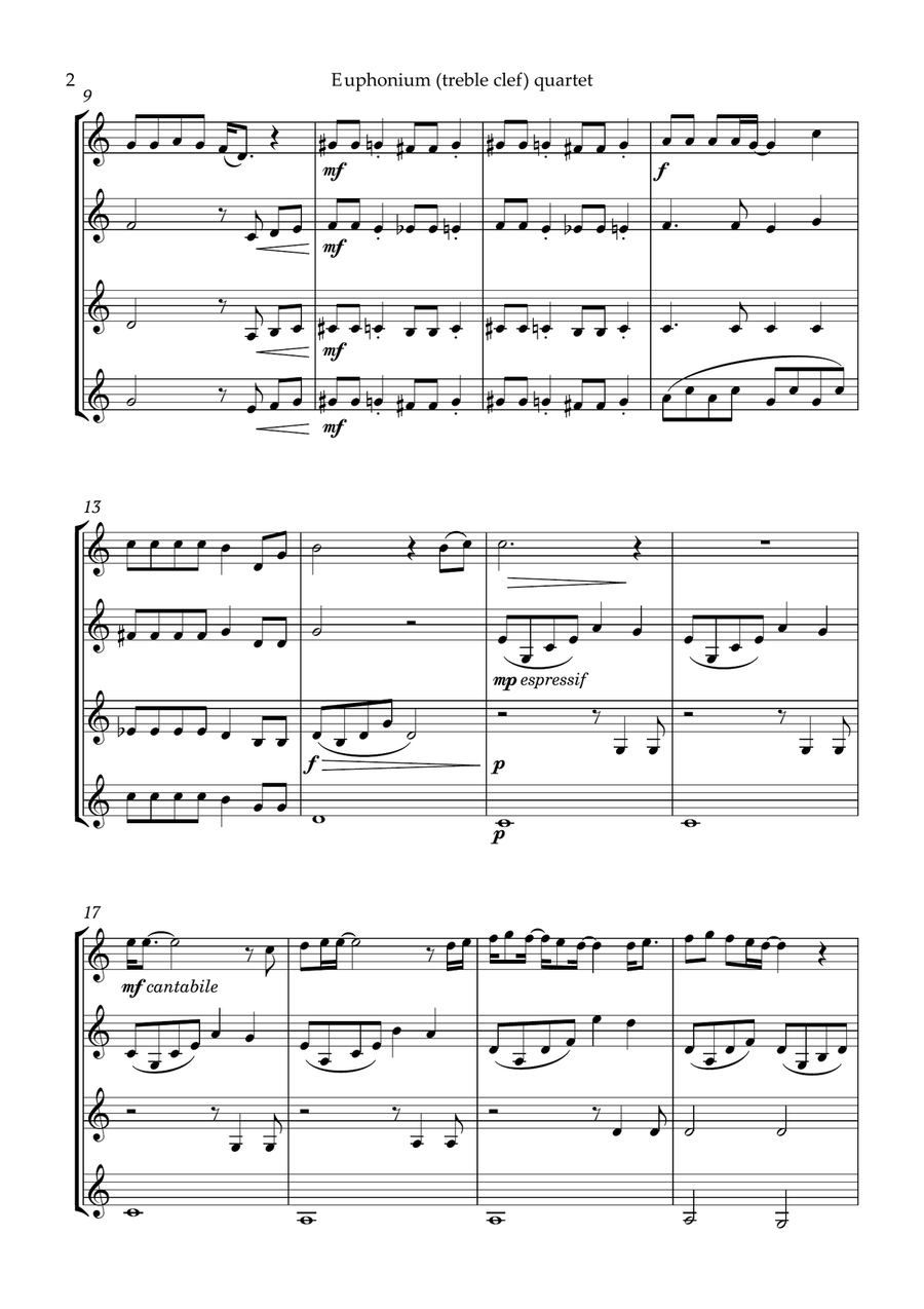 Bohemian Rhapsody Brass Duet scores gallery preview page 3