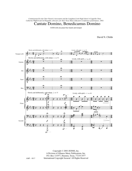 Cantate Domino, Benedicamus Domino image number null