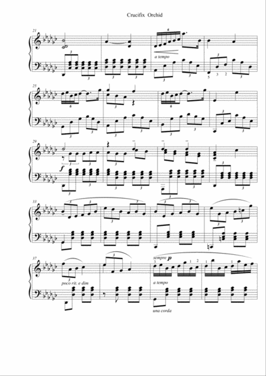 Crucifix Orchid Crucifix Orchid Piano Solo scores gallery preview page 2