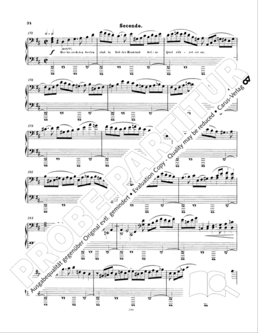 Ein Deutsches Requiem (German Requiem) Piano Duet scores gallery preview page 43