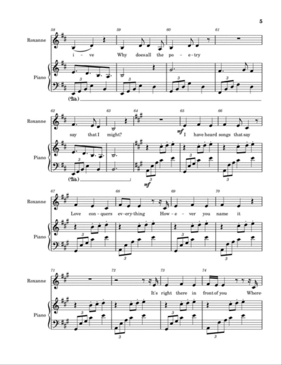 Someone To Say (fr. 'cyrano') Voice scores gallery preview page 5
