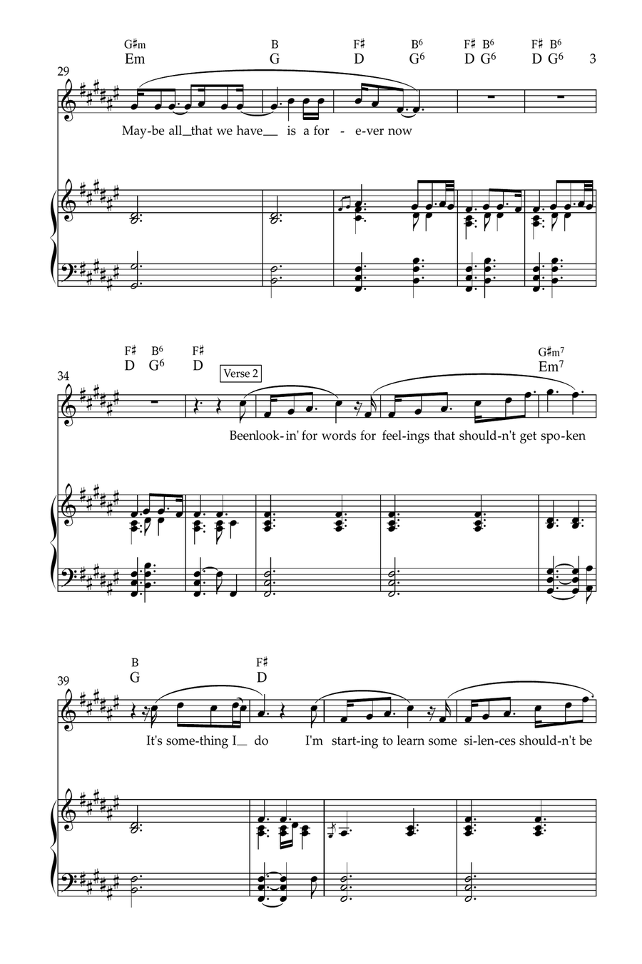 The Forever Now Piano, Vocal, Guitar scores gallery preview page 3