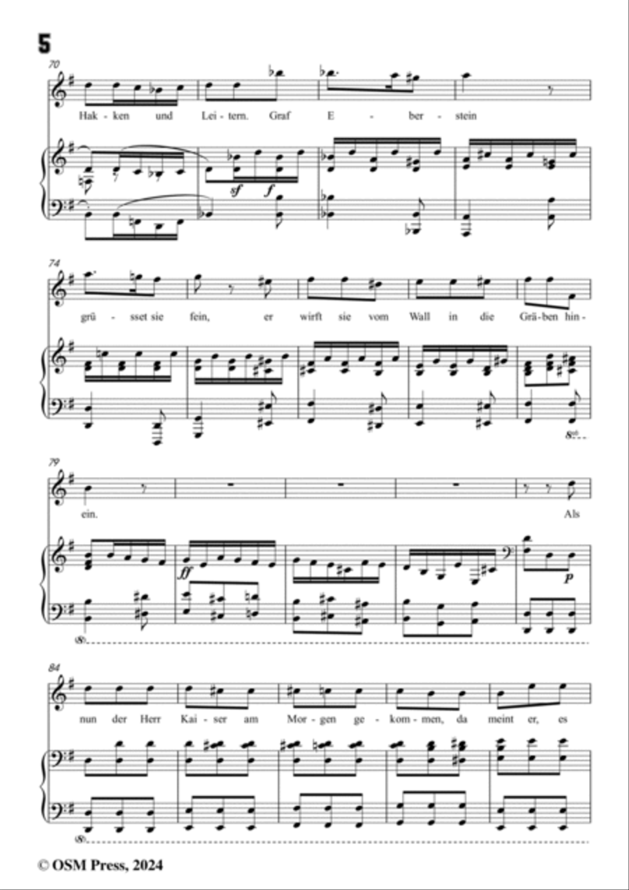 C. Loewe-Graf Eberstein(Zu Speier im Saale da hebt sich ein Klingen),in G Major Voice scores gallery preview page 6