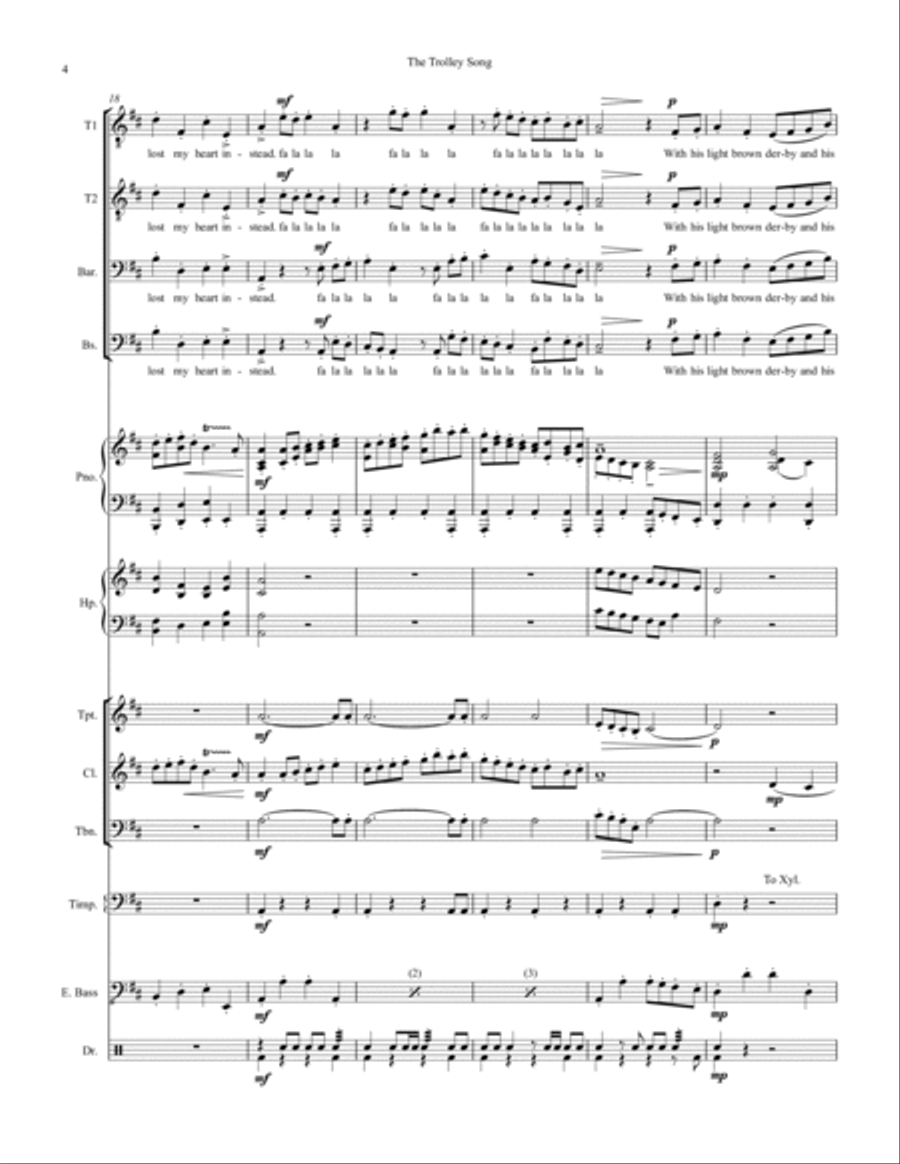 The Trolley Song Small Ensemble scores gallery preview page 4
