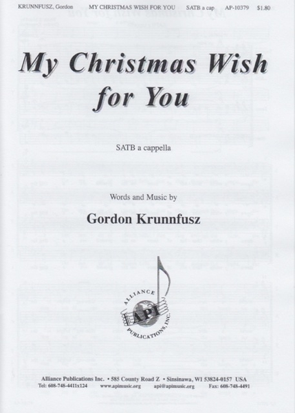 My Christmas Wish for You - SATB choir, a cappella