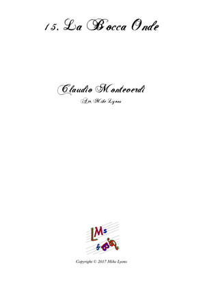 Book cover for Monteverdi Second Book of Madrigals - No 15 La bocca onde