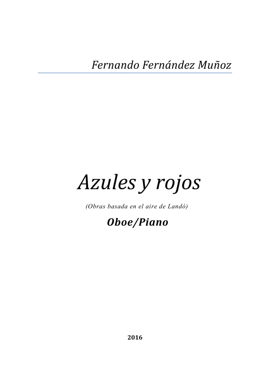 Azules y Rojos Piano scores gallery preview page 1