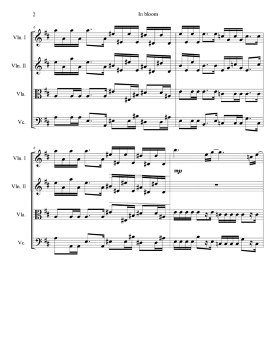 In Bloom String Quartet scores gallery preview page 2