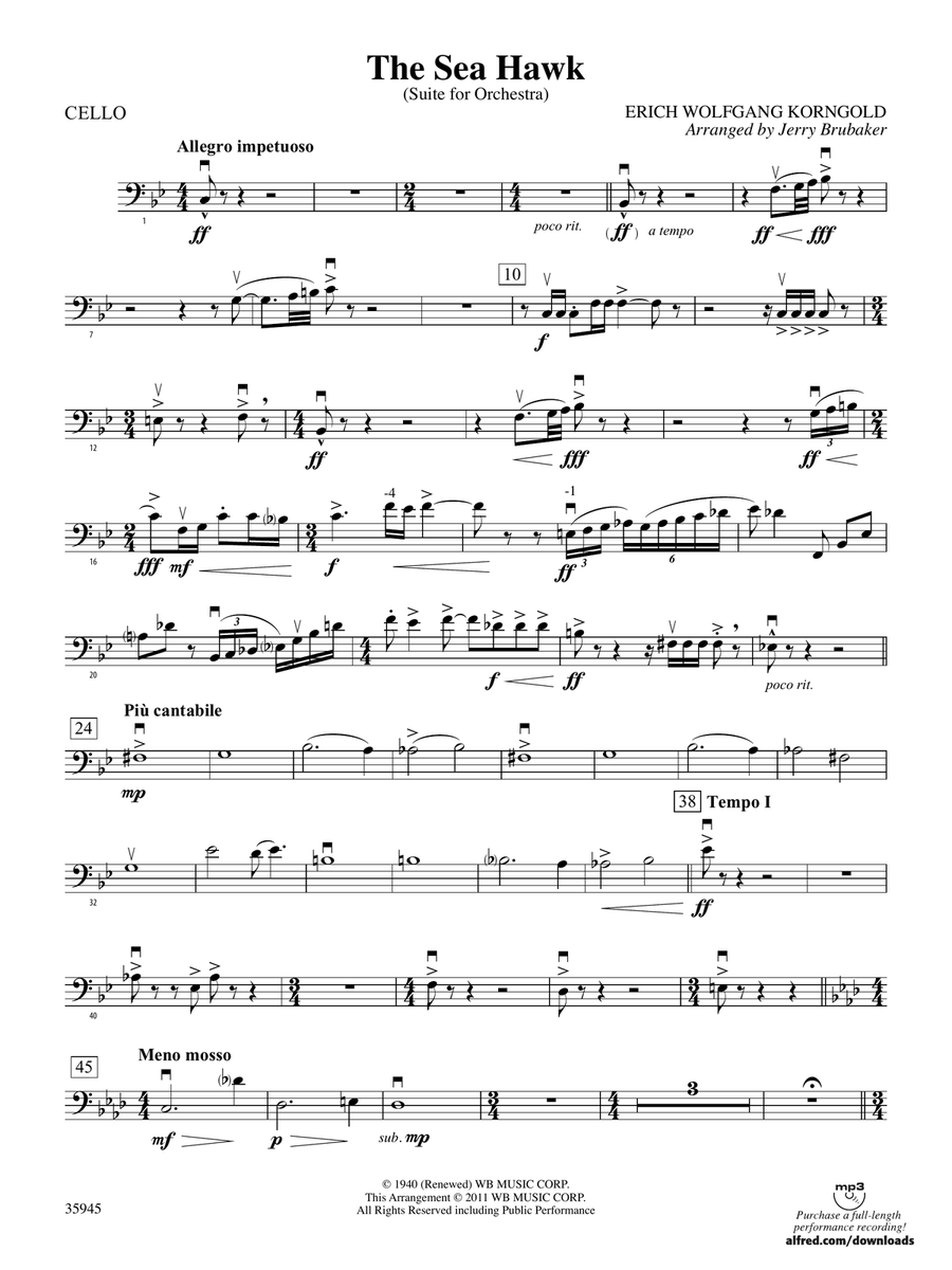 The Sea Hawk: Cello