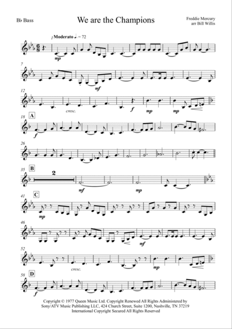 We Are The Champions Horn scores gallery preview page 5