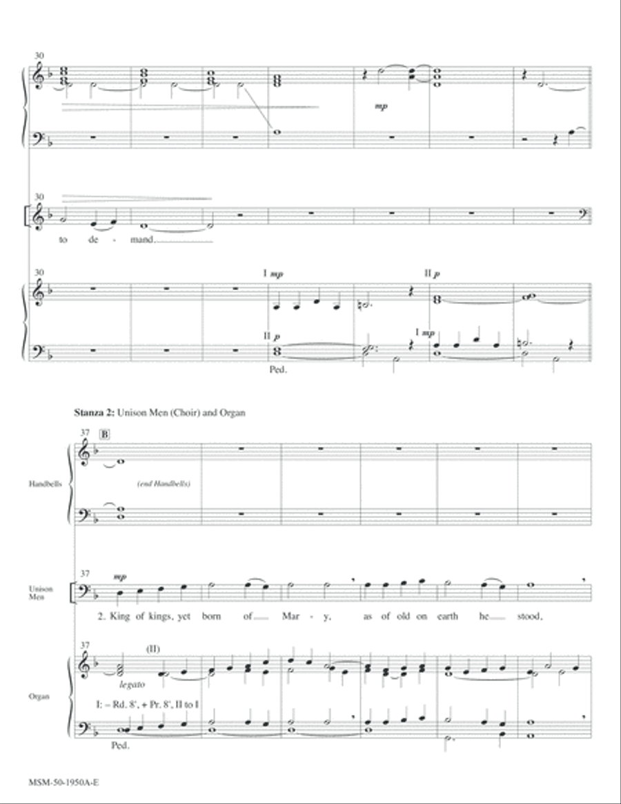 Processional on Let All Mortal Flesh Keep Silence (Downloadable Brass Score) Choir scores gallery preview page 4