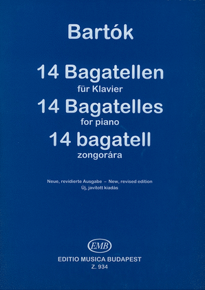 Book cover for 14 Bagatellen für Klavier op. 6
