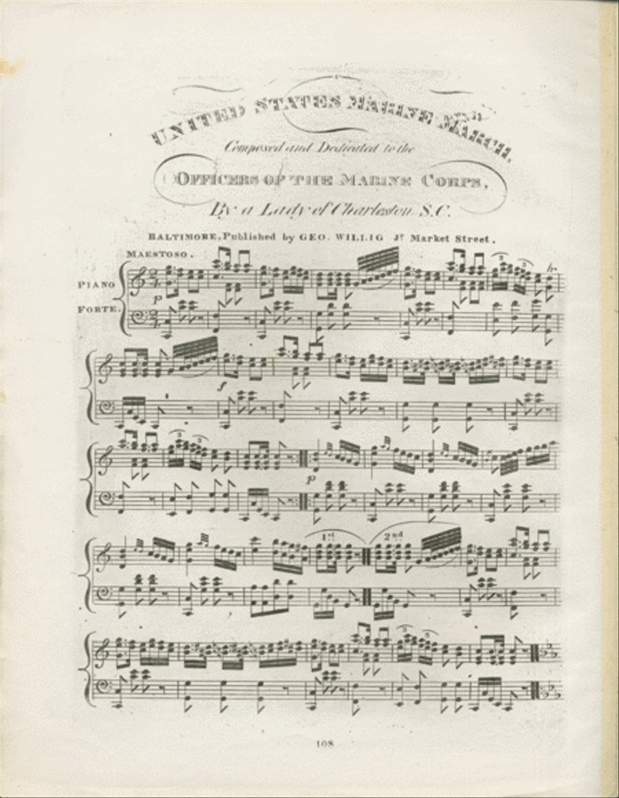 United States Marine March Piano Solo scores gallery preview page 1