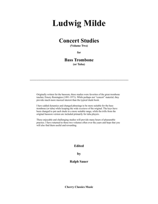 Book cover for Concert Studies for Bass Trombone or Tuba, Volume 2