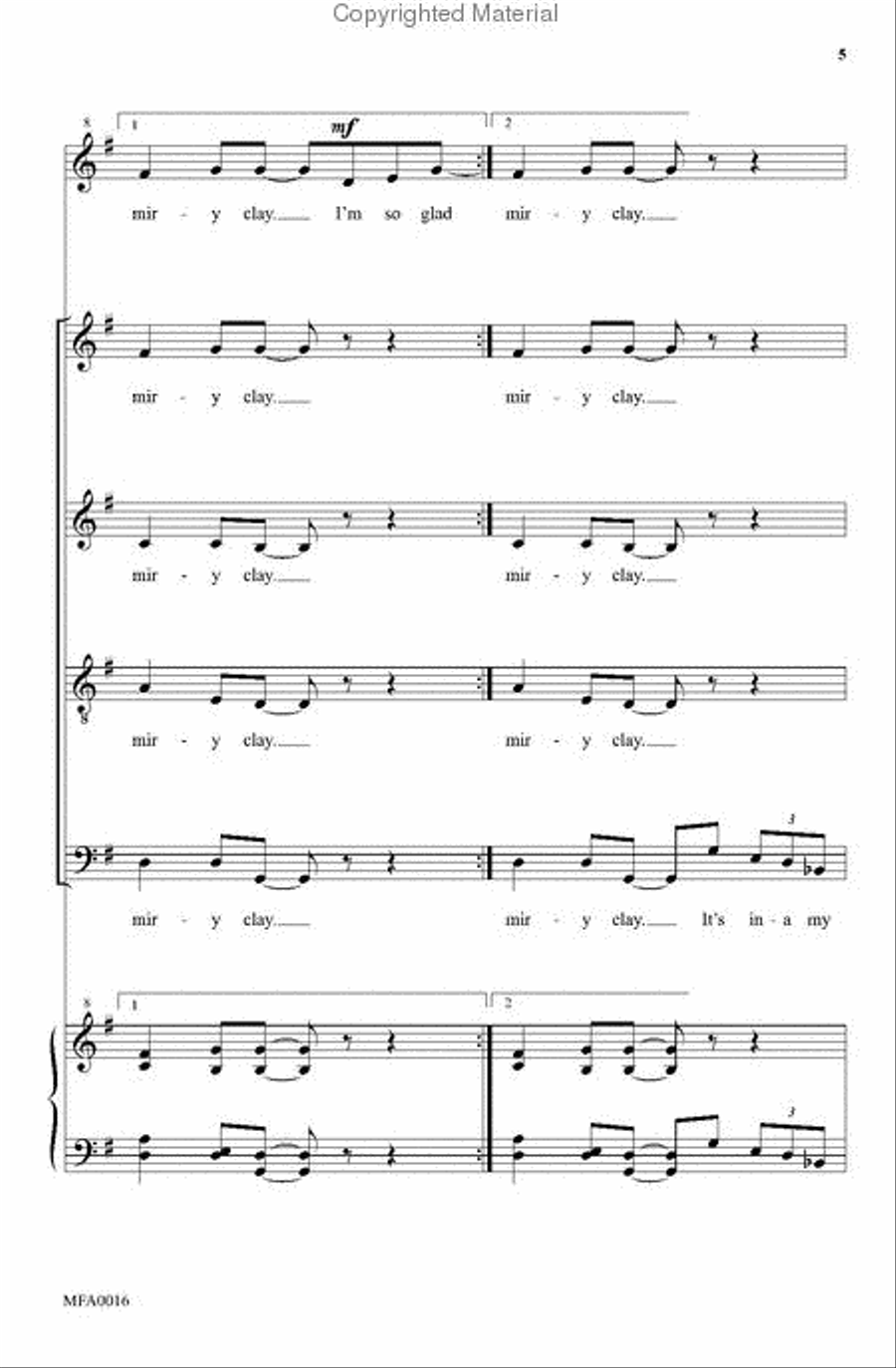 So Glad I Got Good Religion 4-Part scores gallery preview page 5