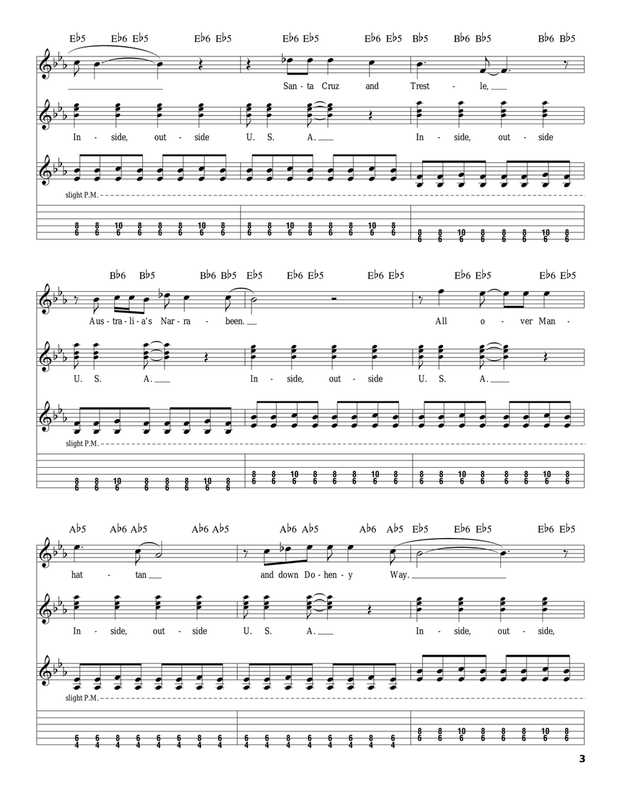 Surfin' U.S.A. Acoustic Guitar scores gallery preview page 3
