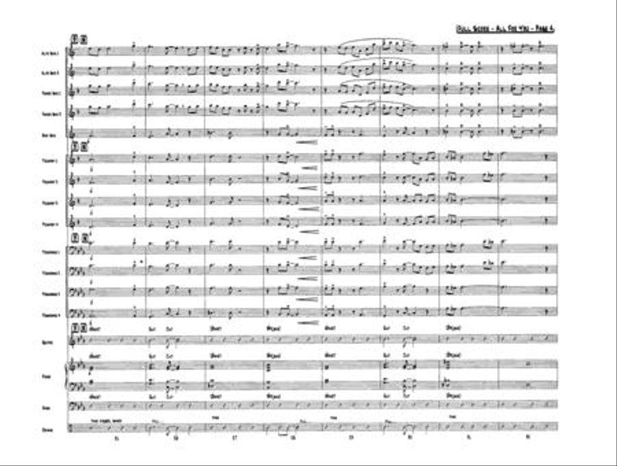 All for You Jazz Ensemble scores gallery preview page 4