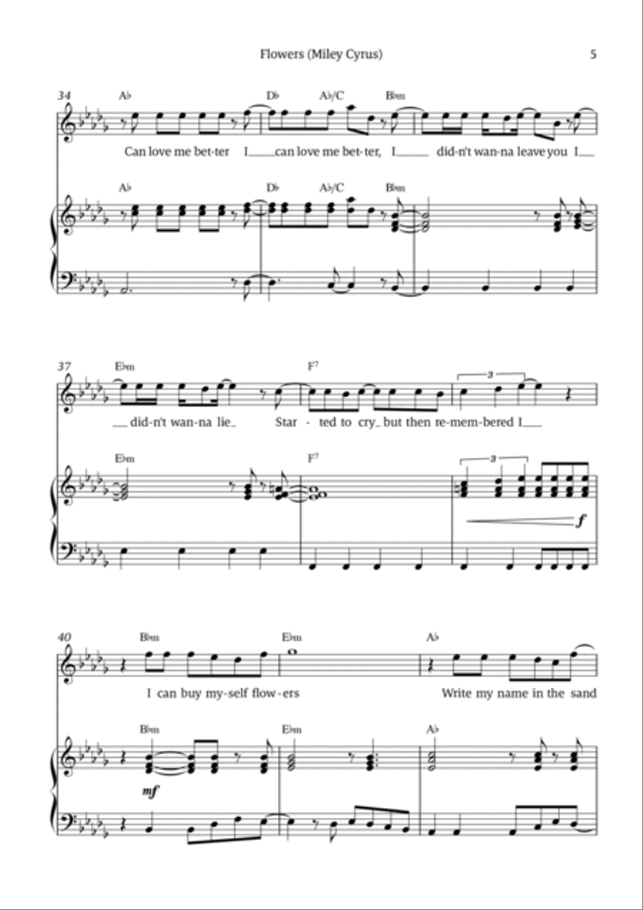 Flowers Voice scores gallery preview page 5