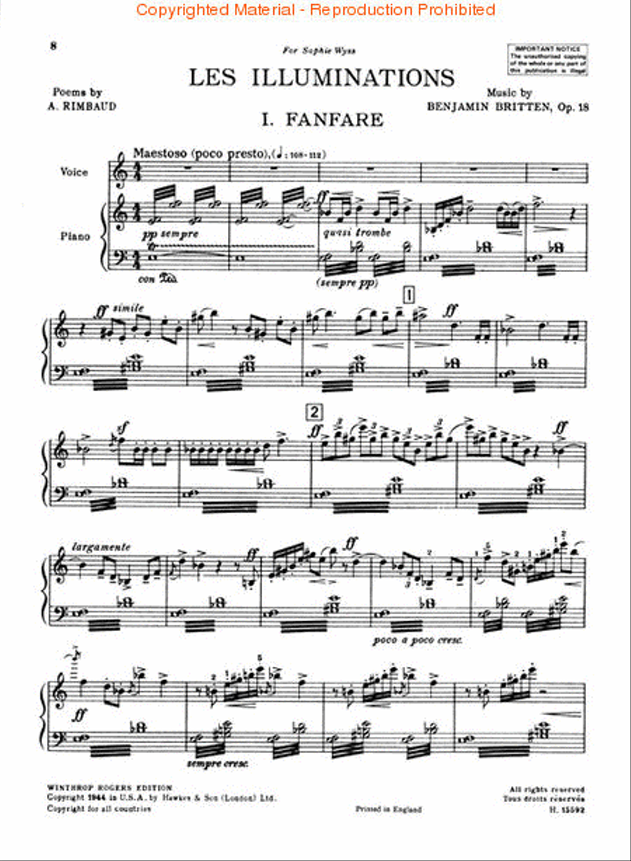 Les Illuminations de Rimbaud, Op. 18 Orchestra scores gallery preview page 2