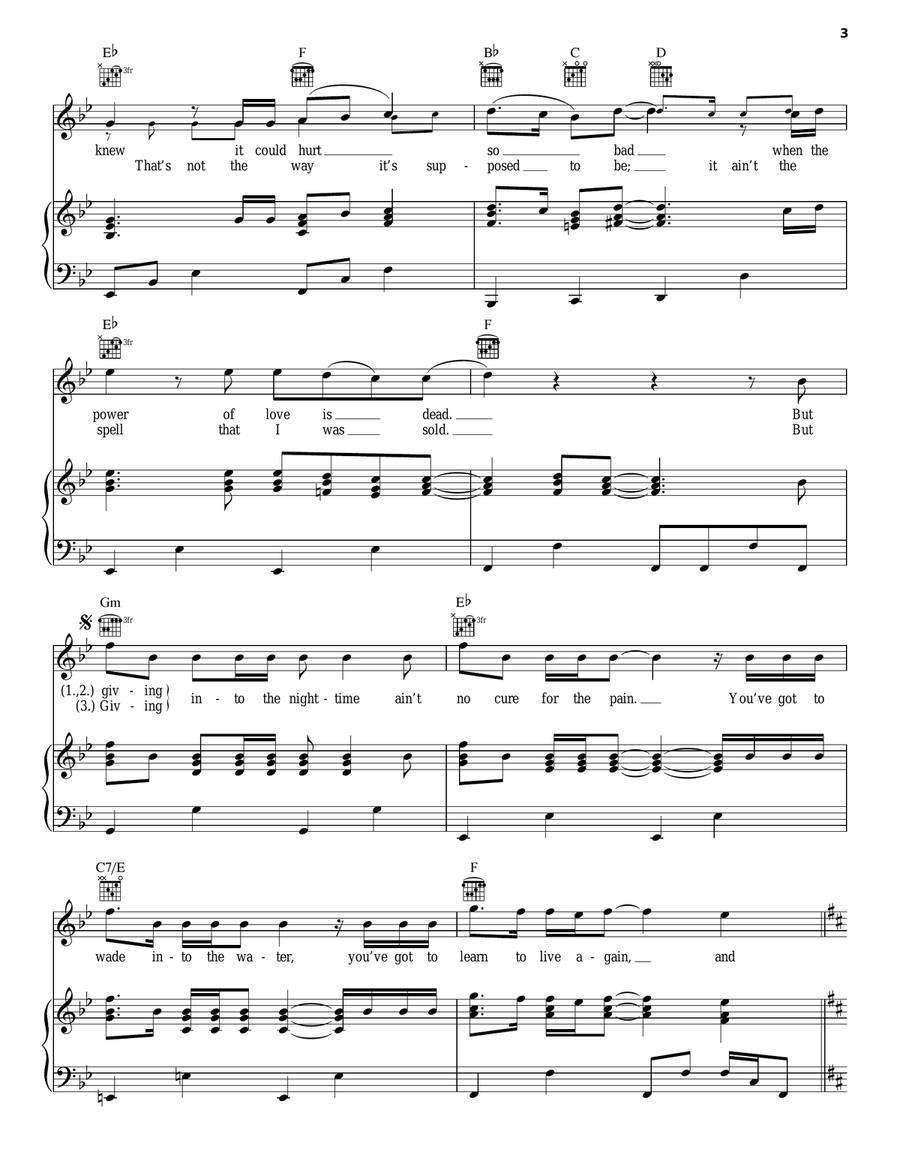 Healing Hands Healing Hands Piano, Vocal, Guitar scores gallery preview page 3