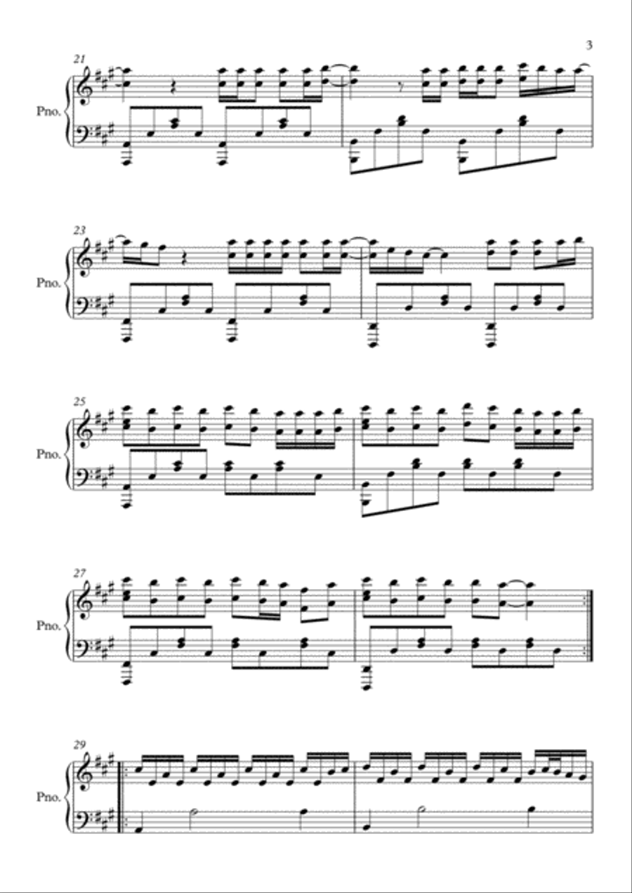 Halo Halo Piano Solo scores gallery preview page 3