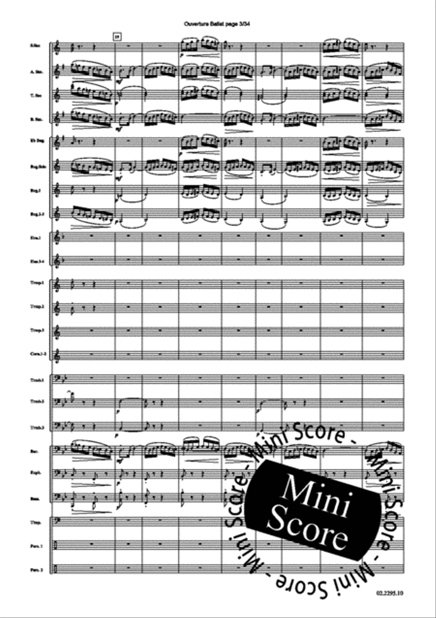 Ouverture de Ballet Fanfare Band scores gallery preview page 7