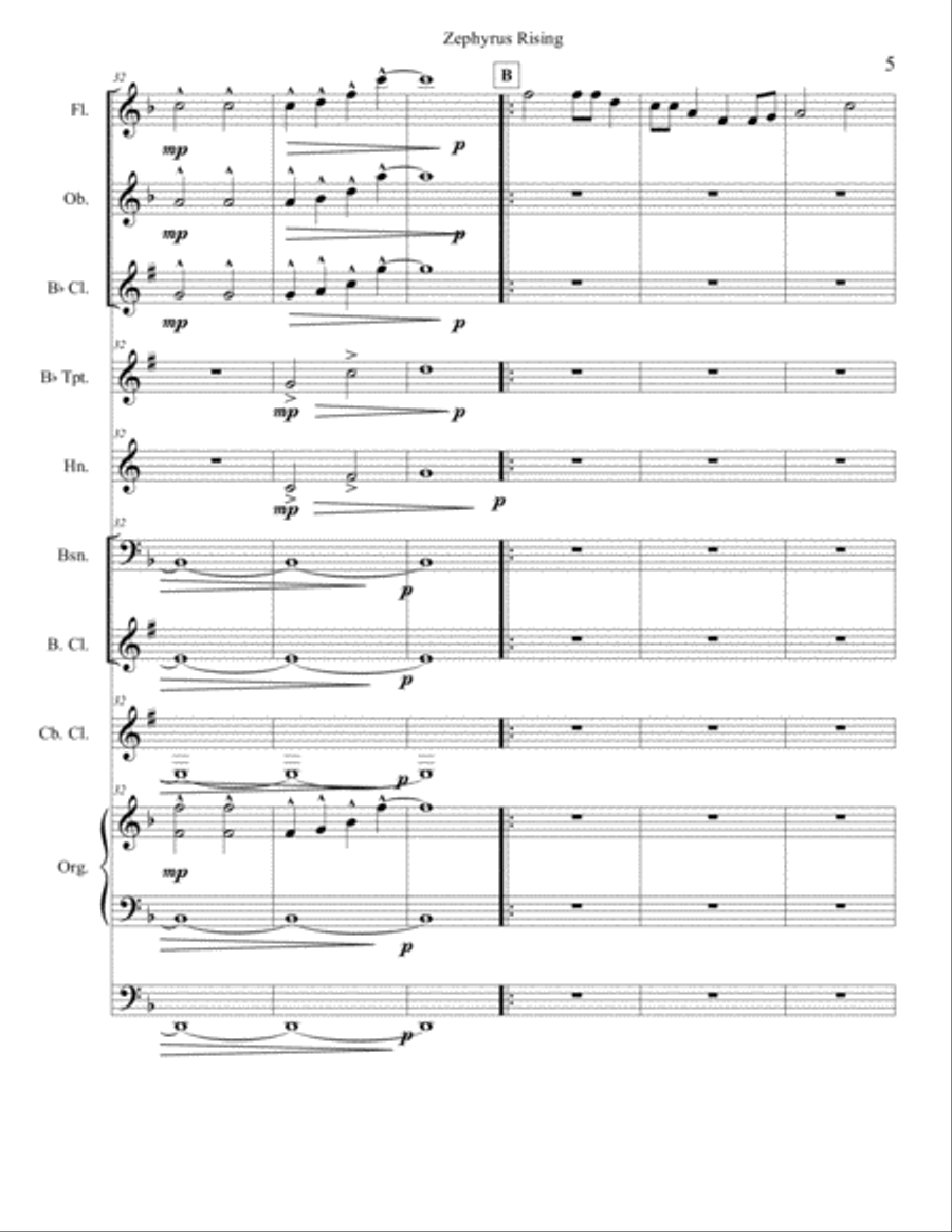 Zephyrus Rising Small Ensemble scores gallery preview page 6