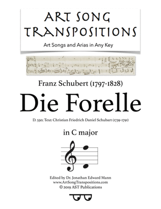 Book cover for SCHUBERT: Die Forelle, D. 550 (transposed to C major)