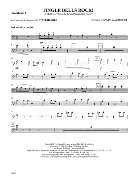 Jingle Bells Rock! (A Medley): 1st Trombone