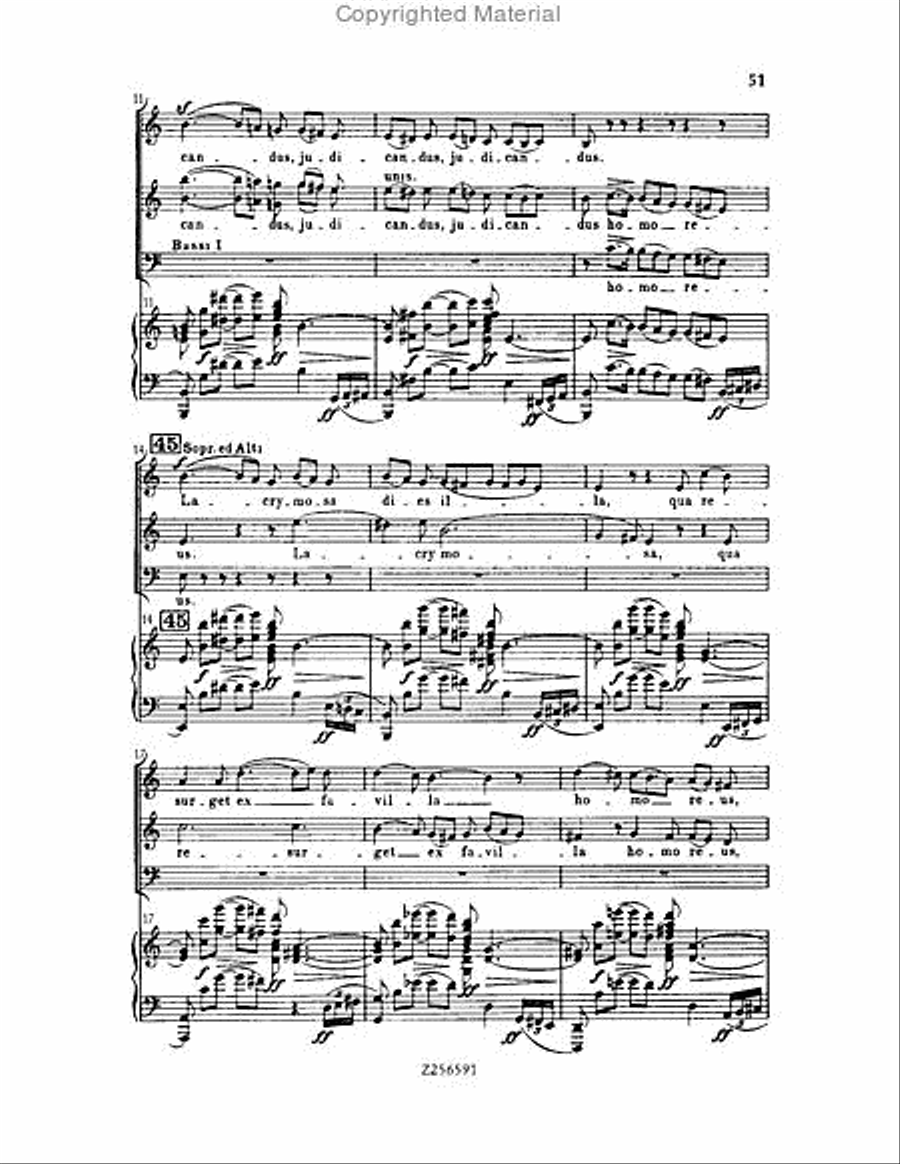 Grande Messe du Morts, H 75 Choir scores gallery preview page 51