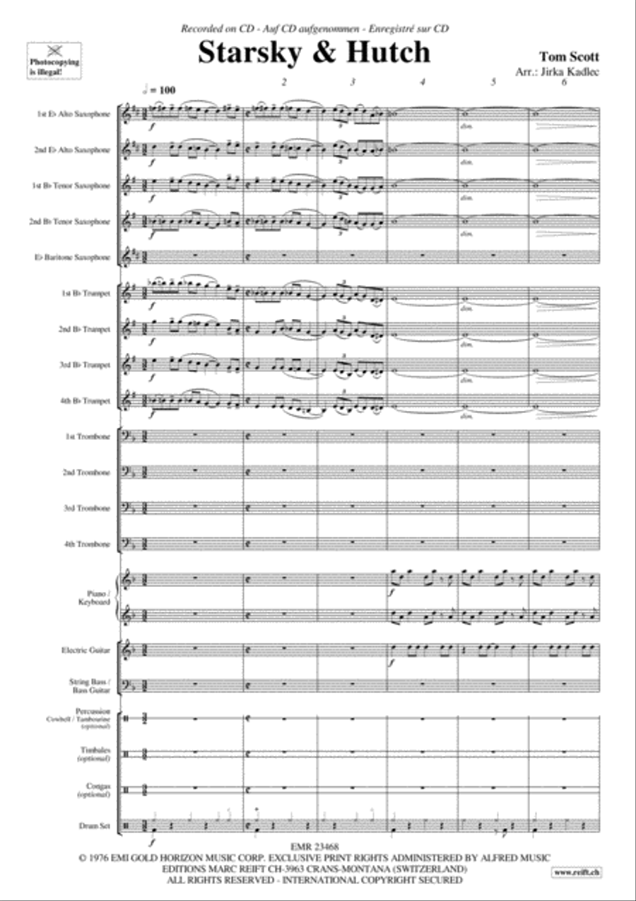 Starsky & Hutch Big Band scores gallery preview page 3
