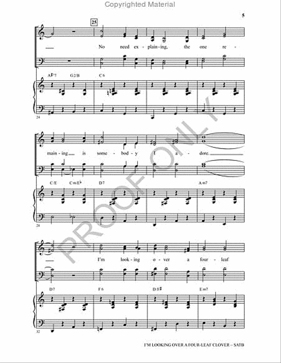 I'm Looking Over A Four-leaf Clover 4-Part scores gallery preview page 4