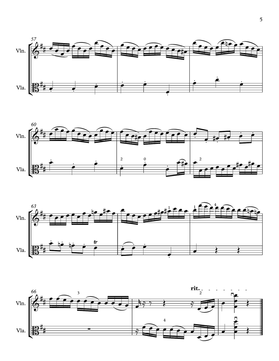 D. Scarlatti Sonata in B-minor K.27 for violin and viola String Duet scores gallery preview page 5
