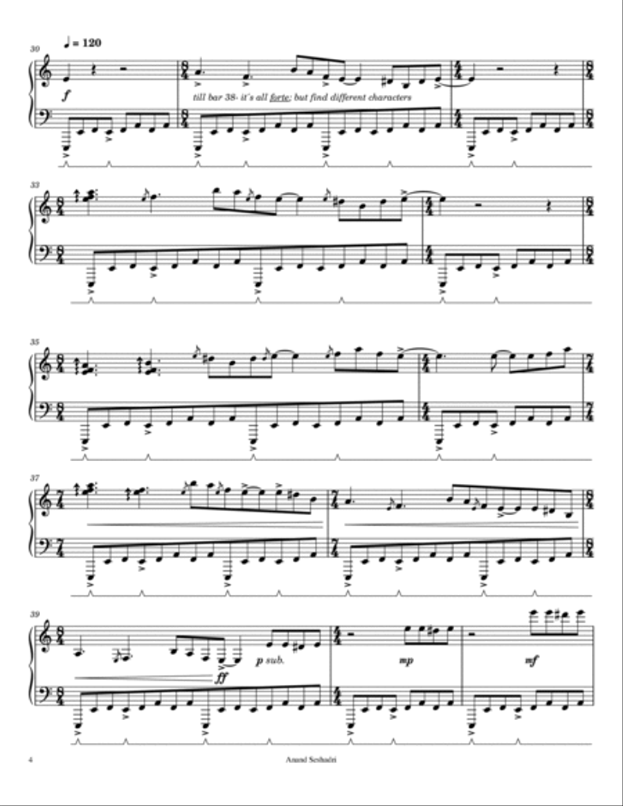 Piano Sonata G=I/S Piano Solo scores gallery preview page 4
