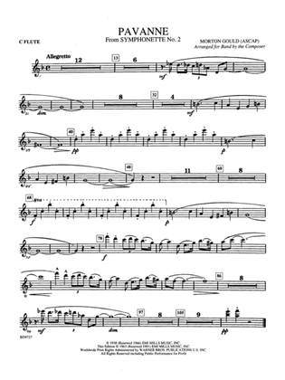Pavanne (from Symphonette No. 2): Flute