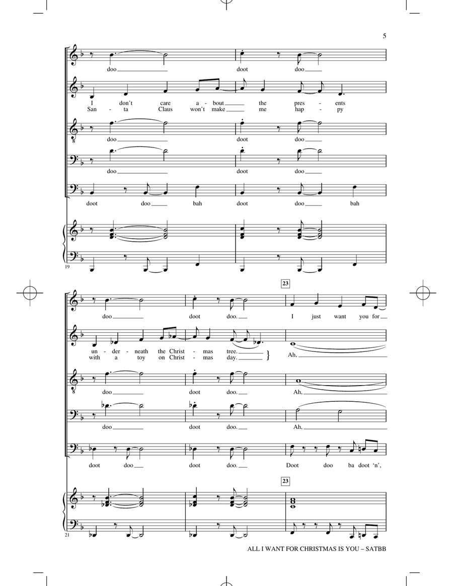 All I Want For Christmas Is You (arr. Roger Emerson) SATBarB scores gallery preview page 4