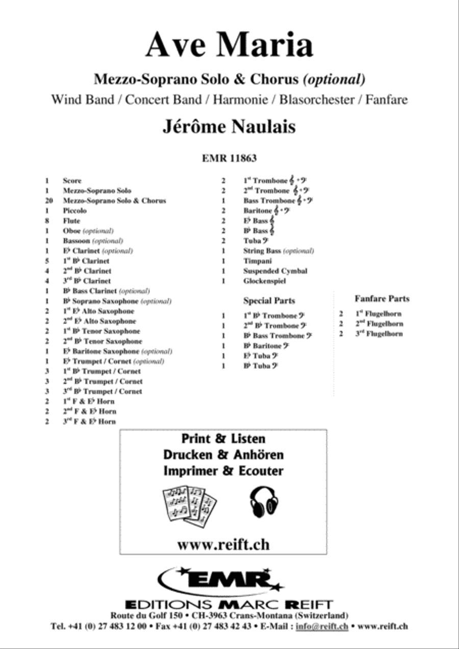 Ave Maria Ave Maria 4-Part scores gallery preview page 2