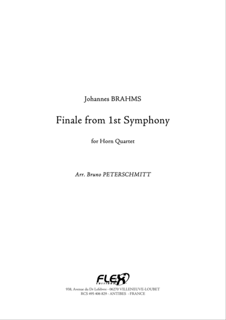 Finale from 1st Symphony Finale from 1st Symphony French Horn Quartet scores gallery preview page 1
