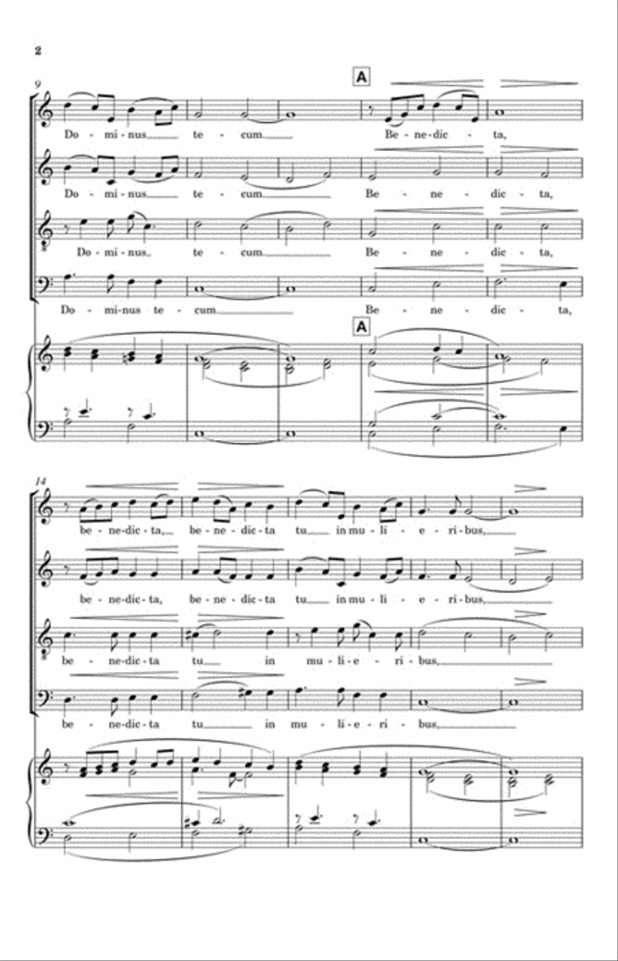 Ave Maria from Adiemus: Songs of Sanctuary SSAATB scores gallery preview page 3
