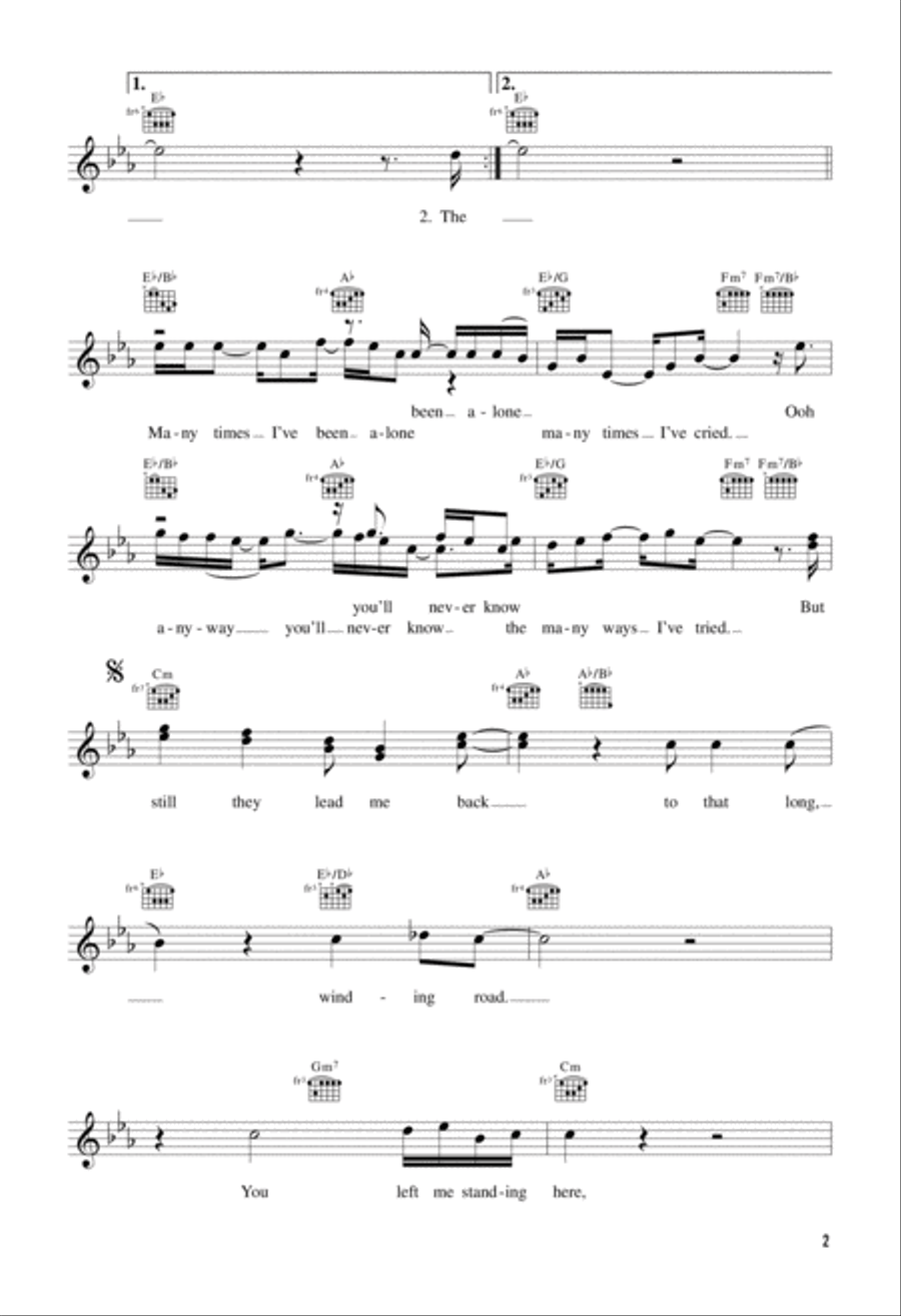 The Long And Winding Road Piano scores gallery preview page 2
