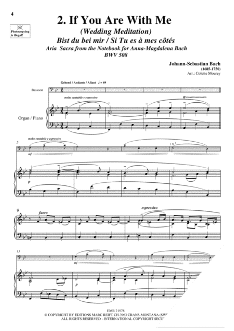 20 Greatest Wedding Solos Bassoon Solo scores gallery preview page 4