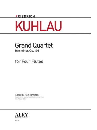 Book cover for Grand Quartet in E Minor, Op. 103 for Flute Quartet