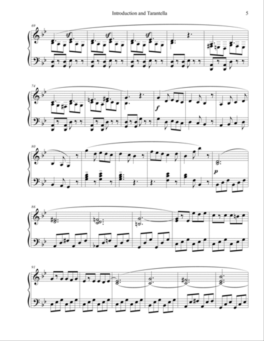 Introduction and Tarantella Piano Solo scores gallery preview page 5